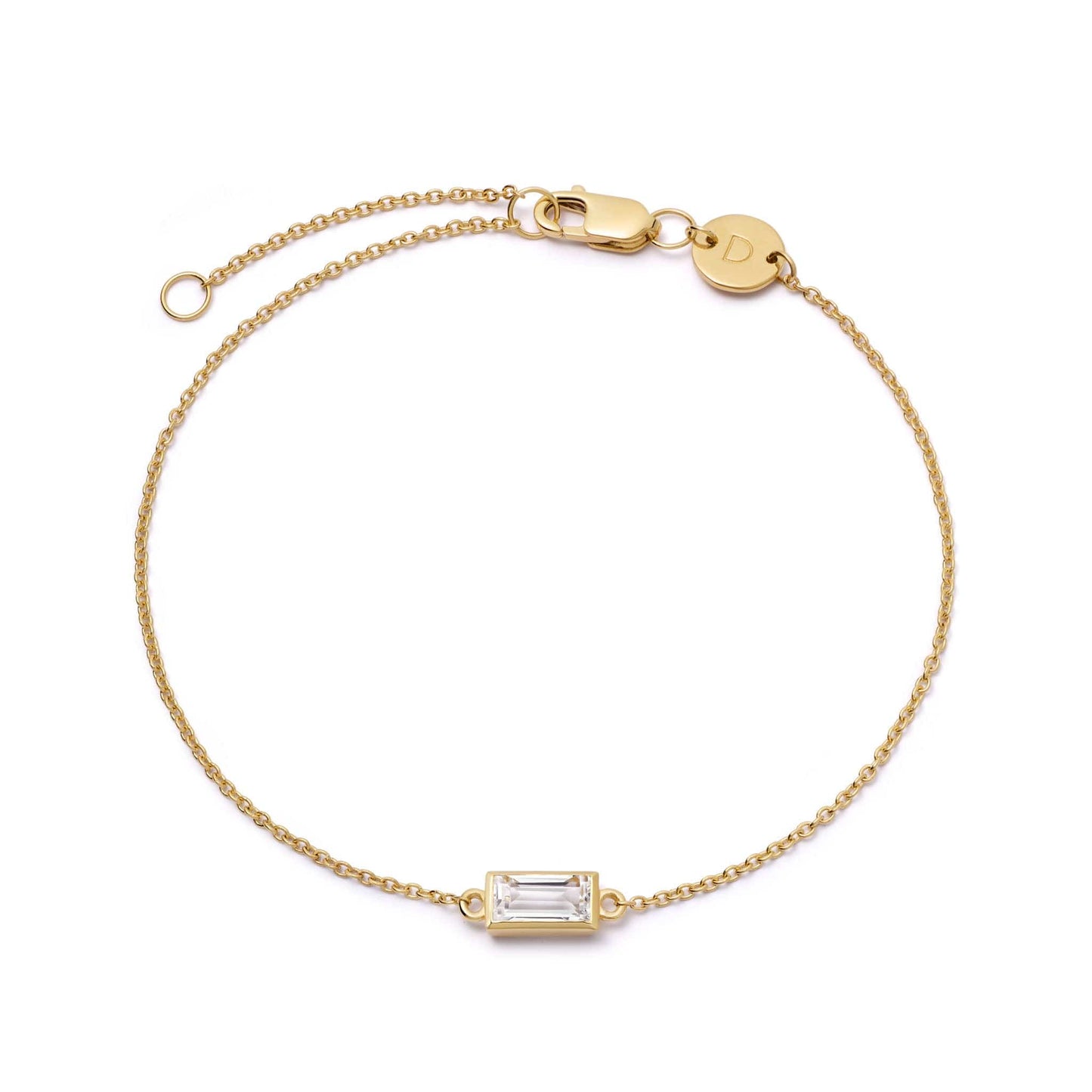 Estée Lalonde Fine Baguette Sapphire Bracelet 14ct Solid Gold
