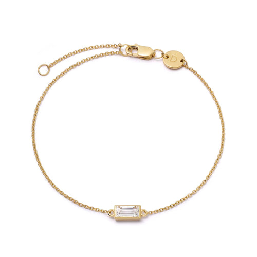 Estée Lalonde Fine Baguette Sapphire Bracelet 14ct Solid Gold