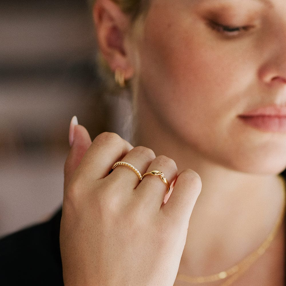 Estée Lalonde Fine Pavé Ring 14ct Solid Gold