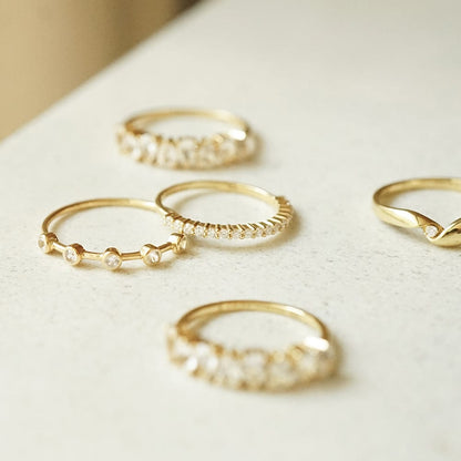 Estée Lalonde Fine Pavé Ring 14ct Solid Gold