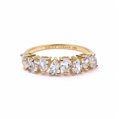 Estée Lalonde Fine Pear Sapphire Ring 14ct Solid Gold
