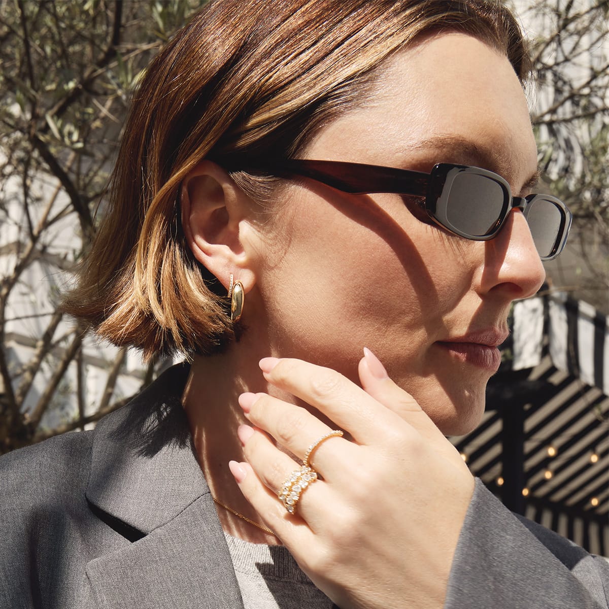 Estée Lalonde Fine Pear Sapphire Ring 14ct Solid Gold