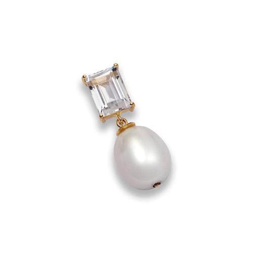 Estée Lalonde Fine Sapphire & Pearl Single Drop Earring 14ct Solid Gold