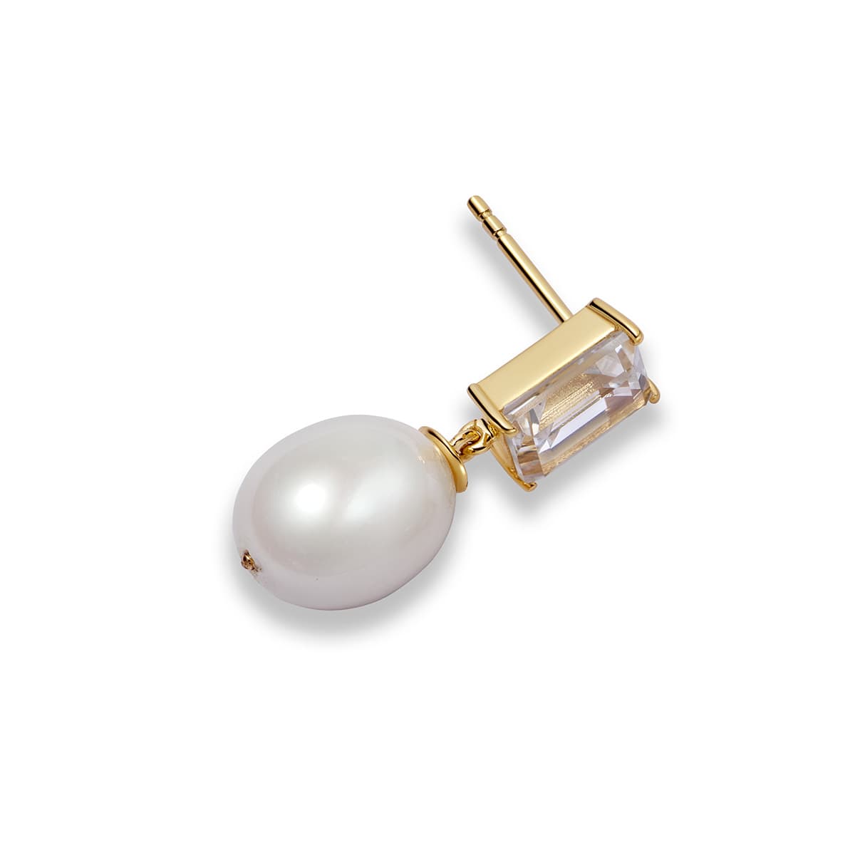 Estée Lalonde Fine Sapphire & Pearl Single Drop Earring 14ct Solid Gold