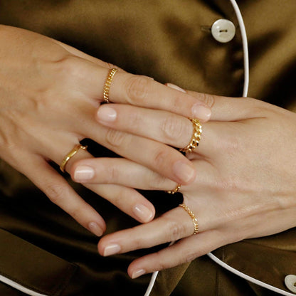 Estée Lalonde Flow Ring 18ct Gold Plate