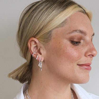 Estée Lalonde Goddess Glow Hoop Earrings Sterling Silver