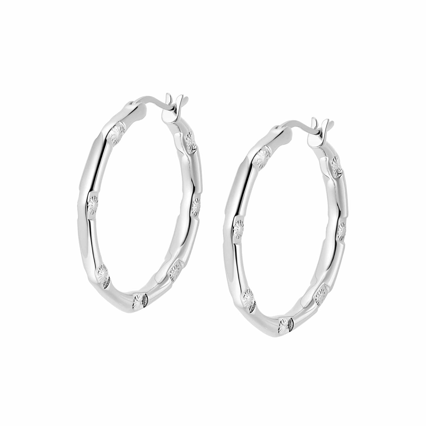 Estée Lalonde Goddess Glow Hoop Earrings Sterling Silver