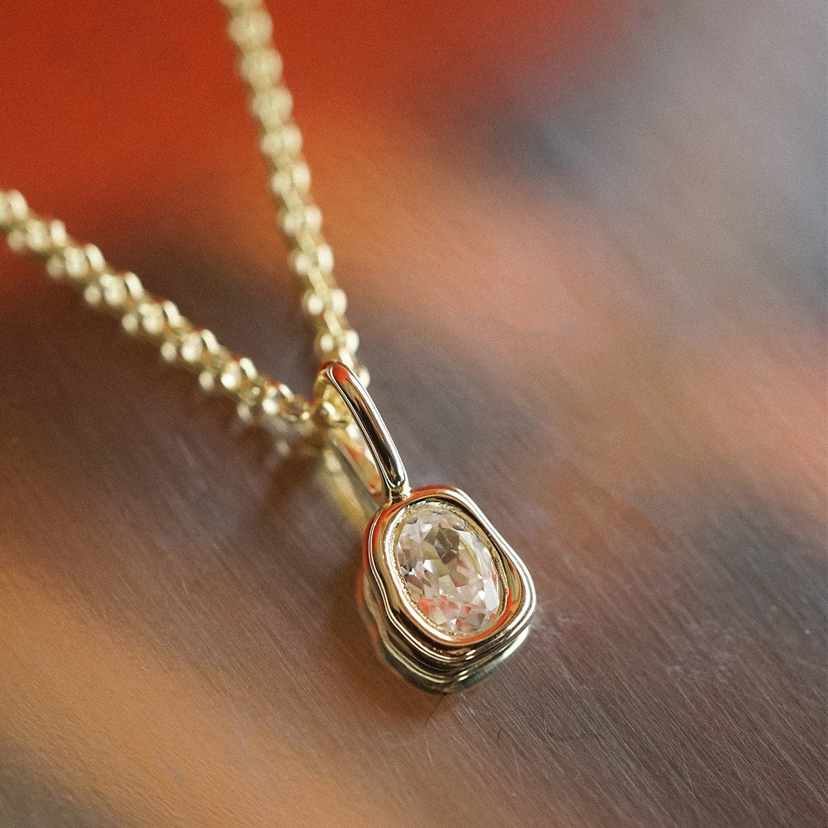 Estée Lalonde Sapphire Pendant Necklace 18ct Gold Plate