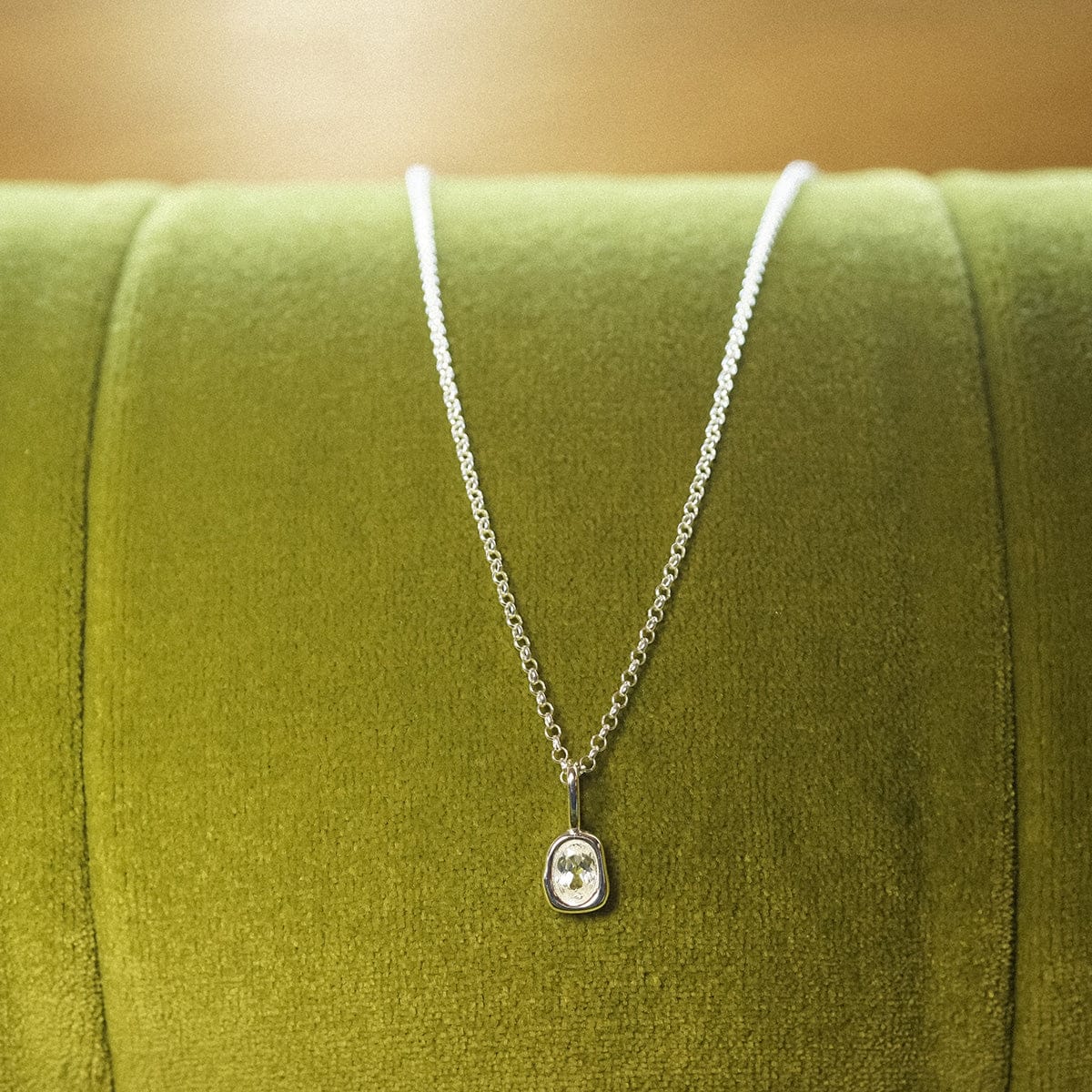 Estée Lalonde Sapphire Pendant Necklace Sterling Silver