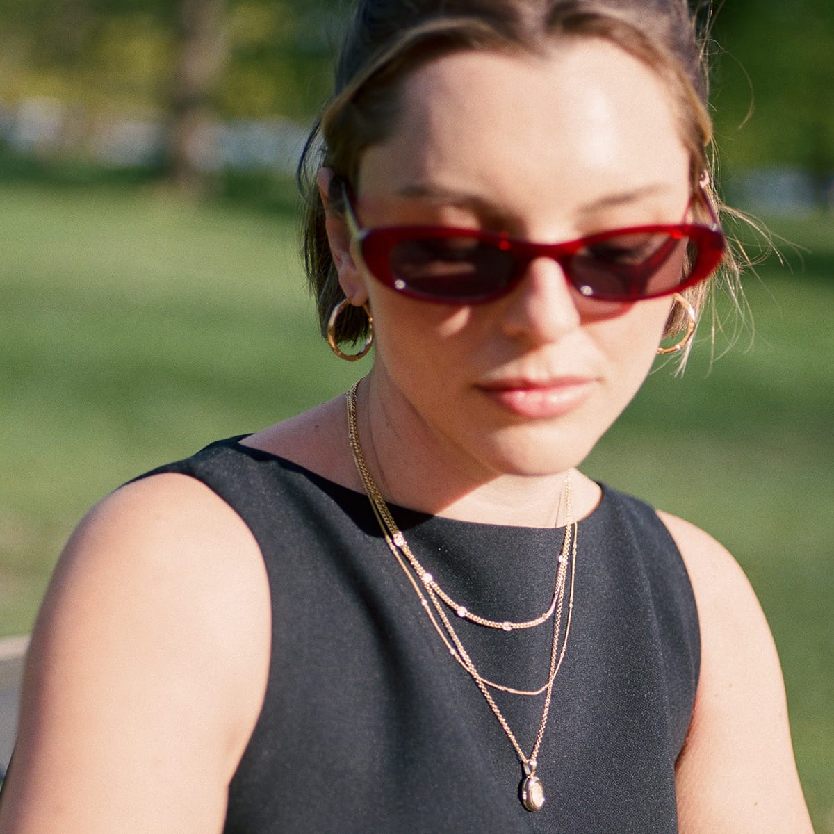 Estée Lalonde Sunburst Chain Necklace 18ct Gold Plate
