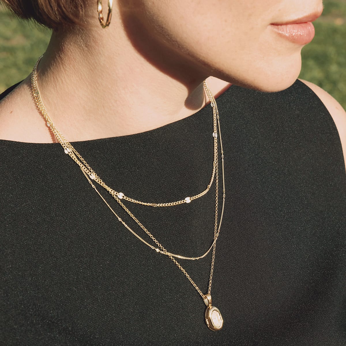Estée Lalonde Sunburst Chain Necklace 18ct Gold Plate