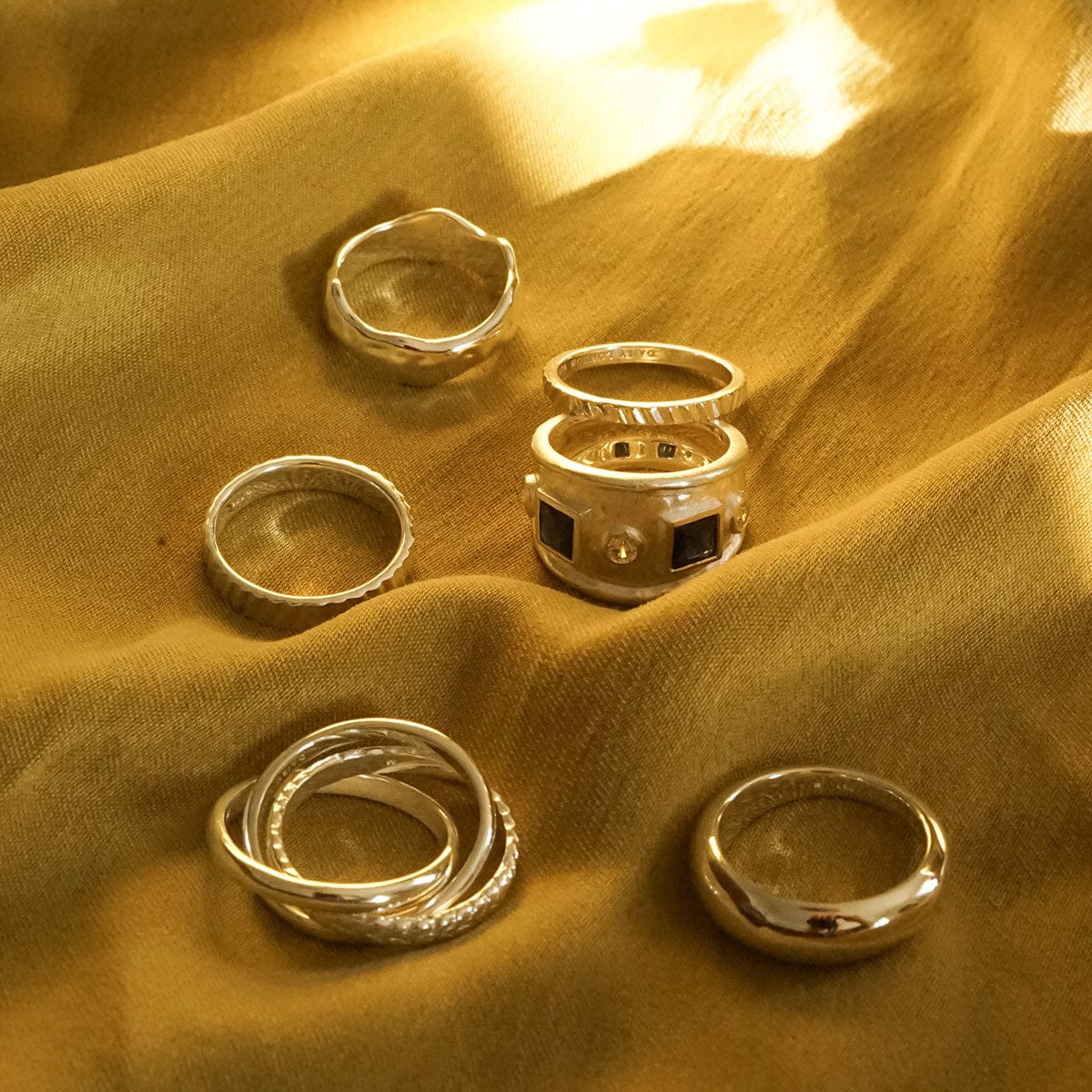 Estée Lalonde Sunburst Chunky Stacking Ring Sterling Silver