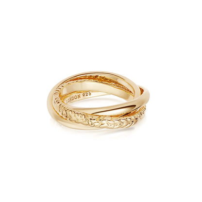 Estée Lalonde Trinity Ring 18ct Gold Plate