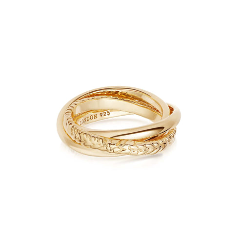 Estée Lalonde Trinity Ring 18ct Gold Plate