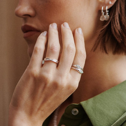 Estée Lalonde Wavy Stacking Ring Sterling Silver