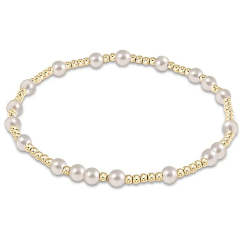 Extends Hope Unwritten 4mm Bead Bracelet Pearl 7.25 in