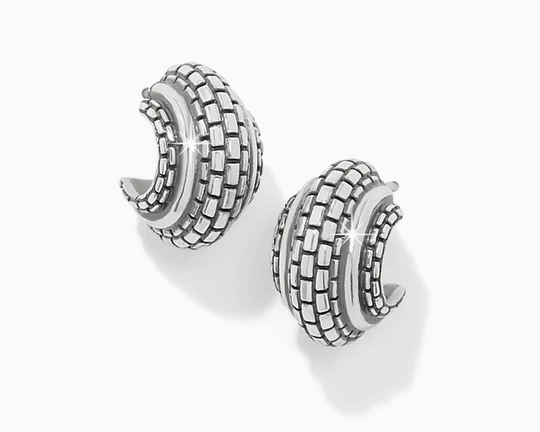 Ferrara Scala Hoop Earrings Silver