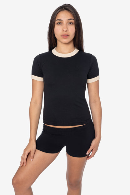 FF310 - Women's Poly Cotton Ringer Tee