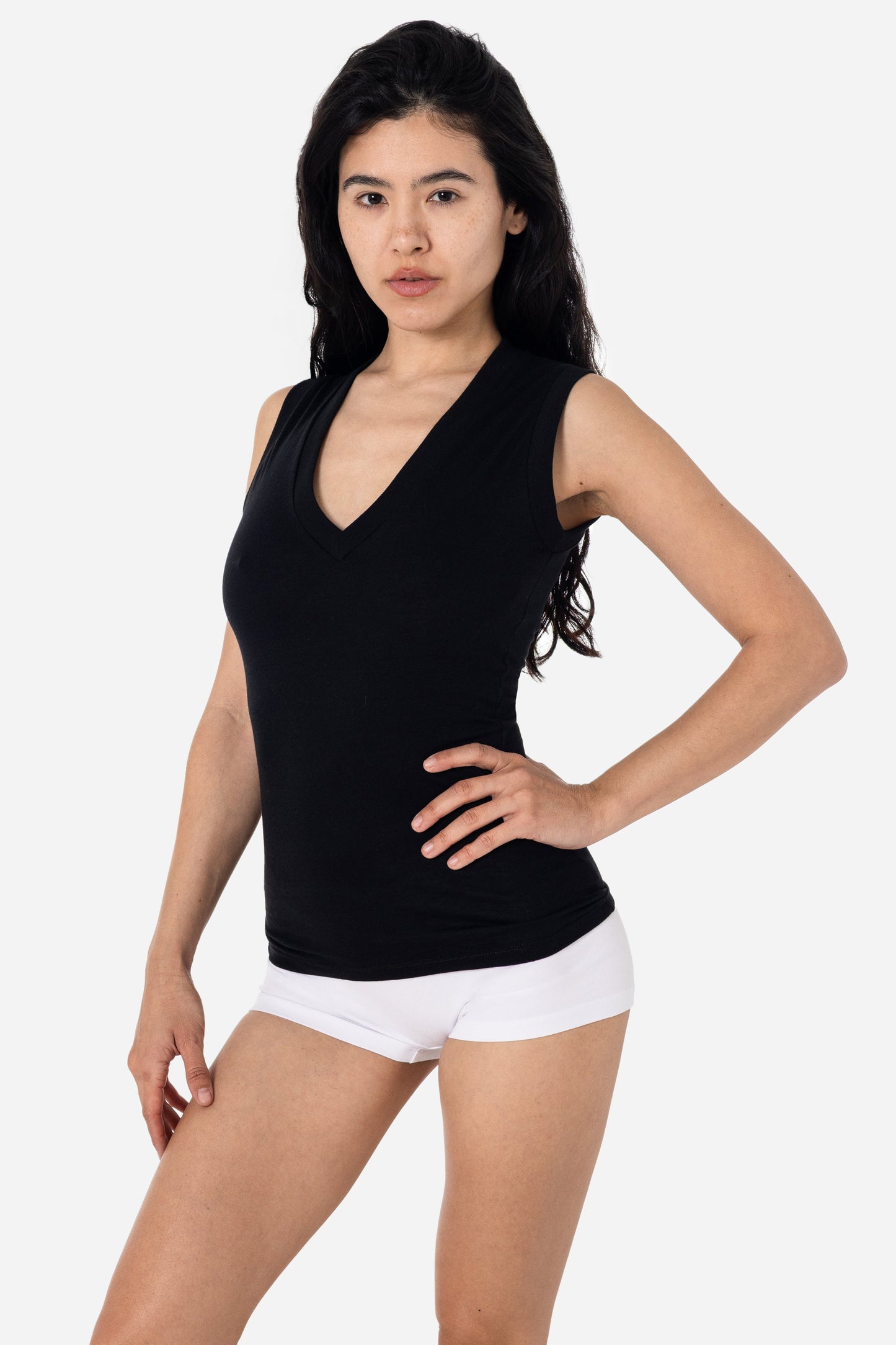 FF366 - Poly Cotton Sleeveless V Neck