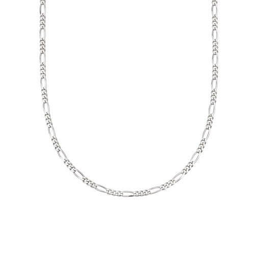 Fine Figaro Chain Necklace Sterling Silver