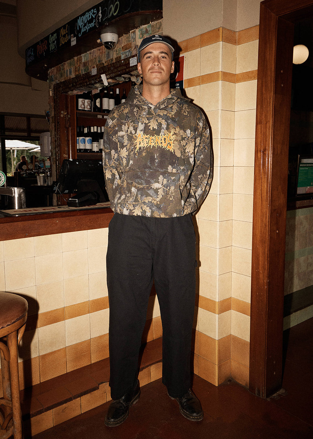 AFENDS Mens Find Me - Pull On Hood - Find Me