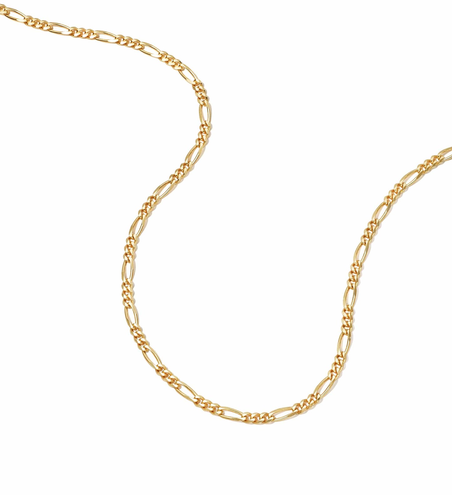 Fine Figaro Chain Necklace 18ct Gold Plate