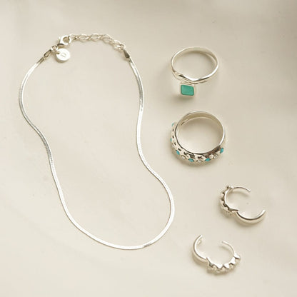 Fine Snake Chain Anklet Sterling Silver