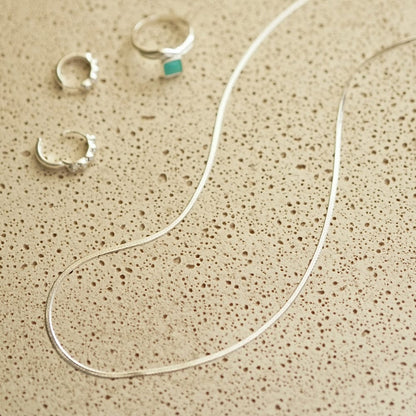Fine Snake Chain Necklace Sterling Silver