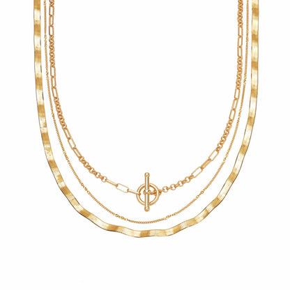 Estée Lalonde Forever Wavy Necklace Layering Set 18ct Gold Plate