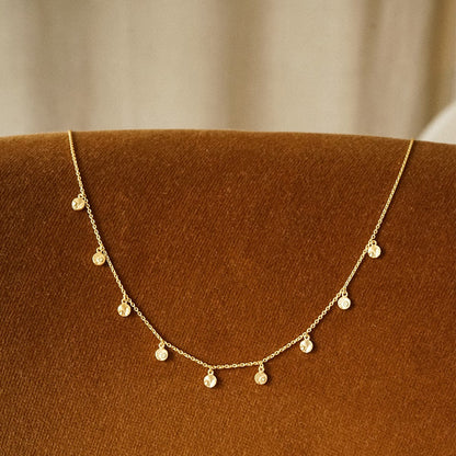 Fossil Charm Necklace 18ct Gold Plate