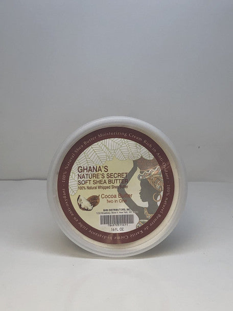 Ghana's Nature's Secret Cocoa Butter Soft Shea Butter 16 oz shea butter