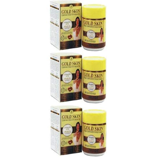 Gold Skin Clarifying Body Cream with Argan Oil 140ml Lot of 3 Gold skin