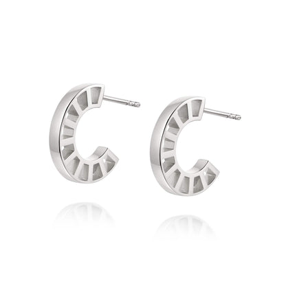Goldie Huggie Hoop Earrings Sterling Silver