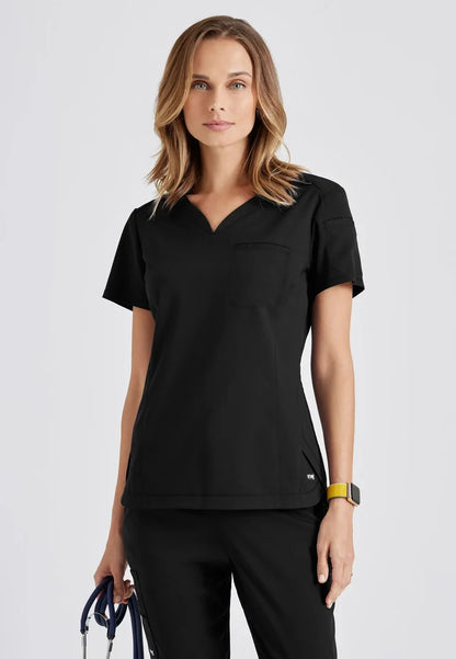 Greys Anatomy Capri Tuck-in Two Pocket Top
