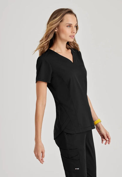 Greys Anatomy Capri Tuck-in Two Pocket Top