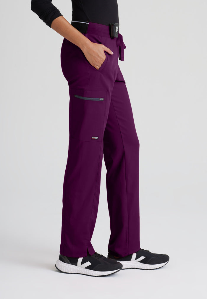 Grey's Anatomy Kim 3-Pocket Mid-Rise Straight Leg Scrub Pant