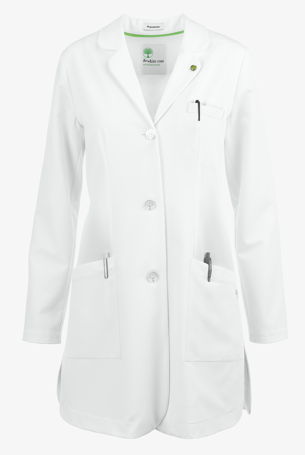 Healing Hands Women’s Mid-Length Fiona Lab Coat with Three Pockets