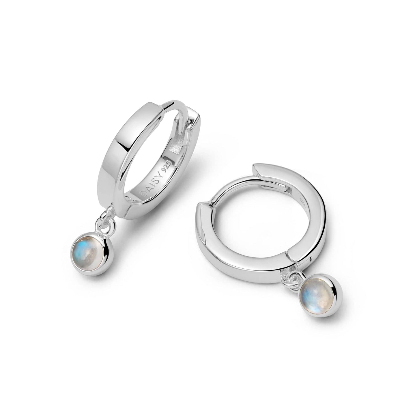 Healing Huggie Hoop Earrings Sterling Silver