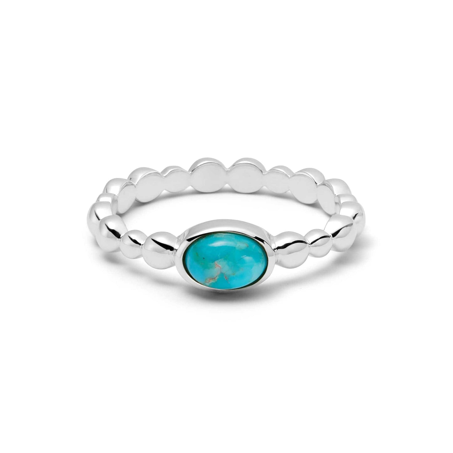 Healing Stone Bobble Ring Sterling Silver