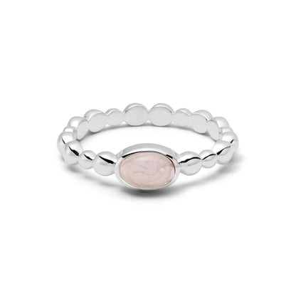 Healing Stone Bobble Ring Sterling Silver