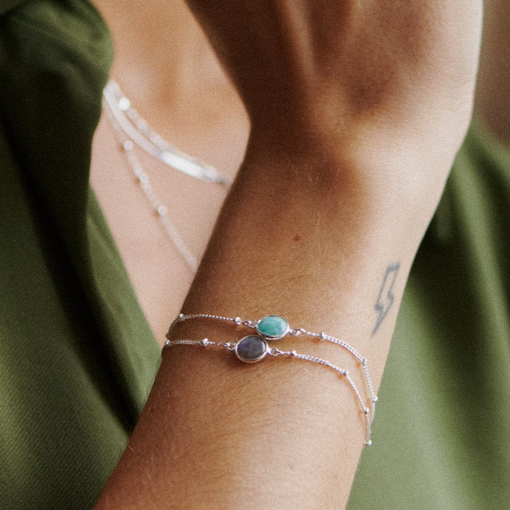 Healing Stone Bracelet Sterling Silver