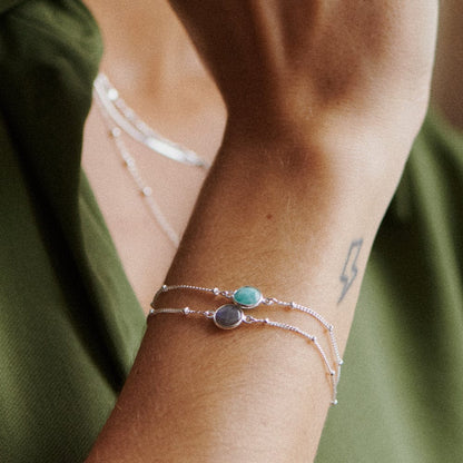 Healing Stone Bracelet Sterling Silver