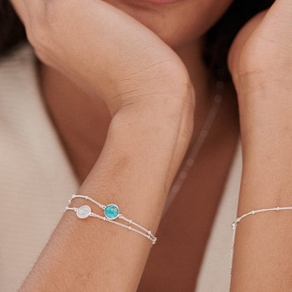 Healing Stone Bracelet Sterling Silver
