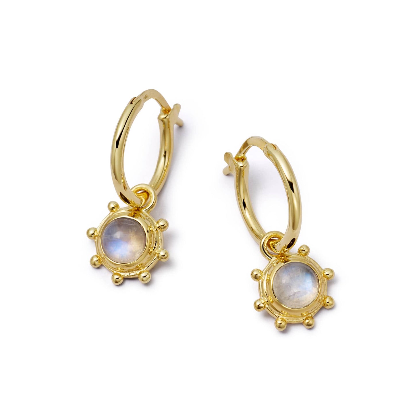 Healing Stone Charm Earrings 18ct Gold Plate