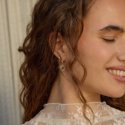 Healing Stone Charm Earrings 18ct Gold Plate