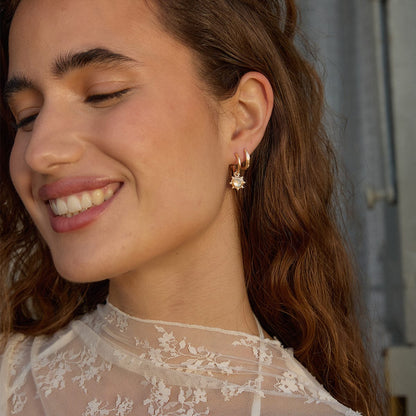Healing Stone Charm Earrings 18ct Gold Plate