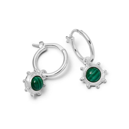 Healing Stone Charm Earrings Sterling Silver