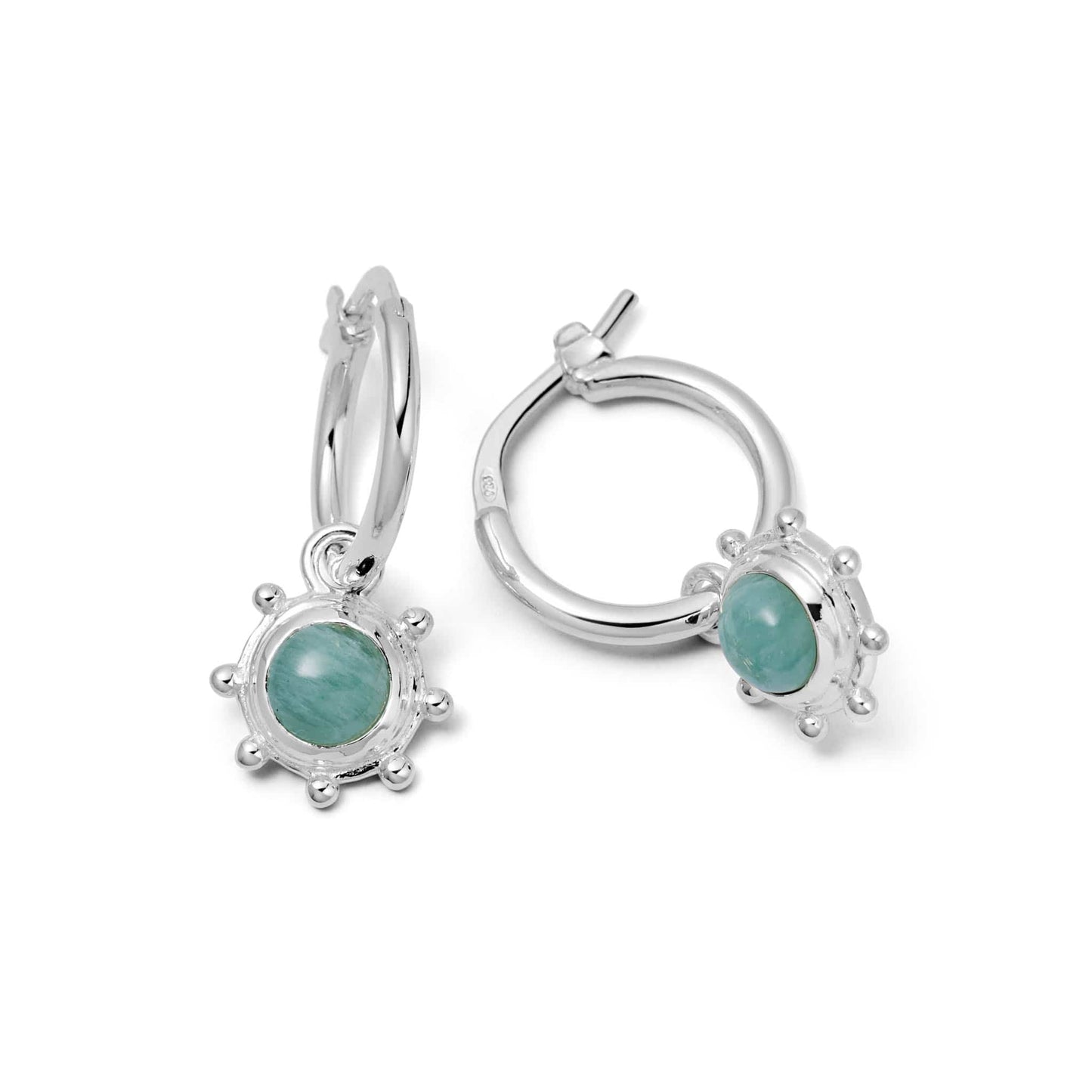 Healing Stone Charm Earrings Sterling Silver