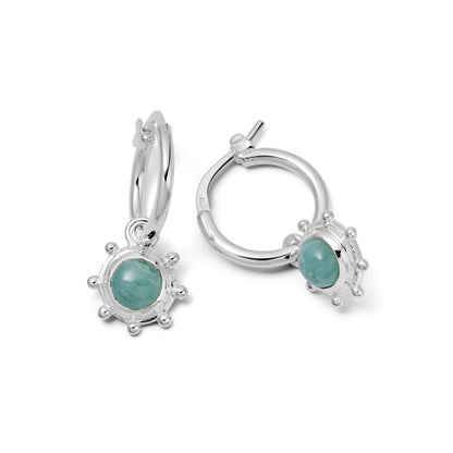 Healing Stone Charm Earrings Sterling Silver