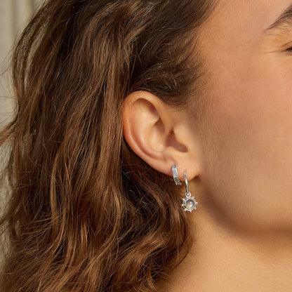 Healing Stone Charm Earrings Sterling Silver
